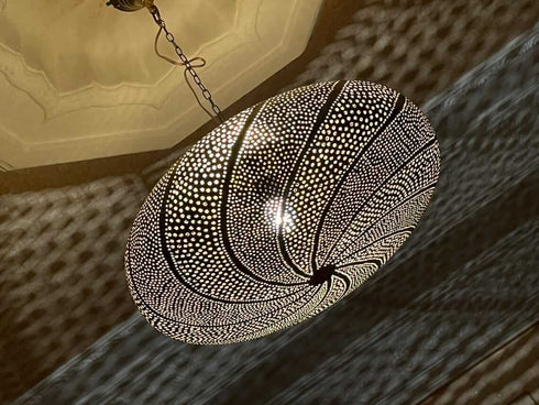 Elegant Moroccan Brass Pendant Lamp - Handmade Lighting Decor (PL 1079)